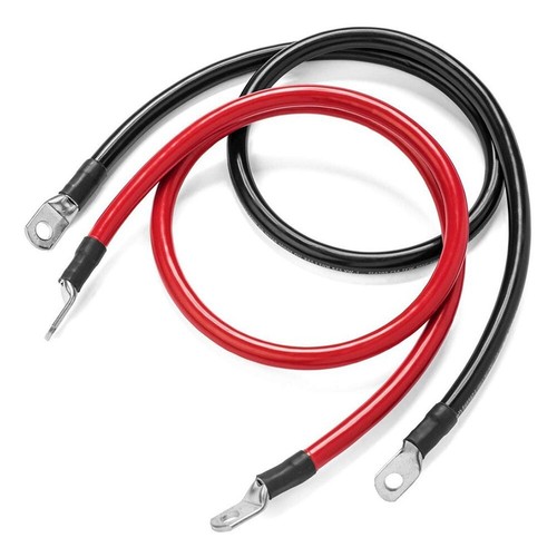 Heavy Duty 12V Battery Cable Kit with Clips 2 Cables 50cm Length eBay