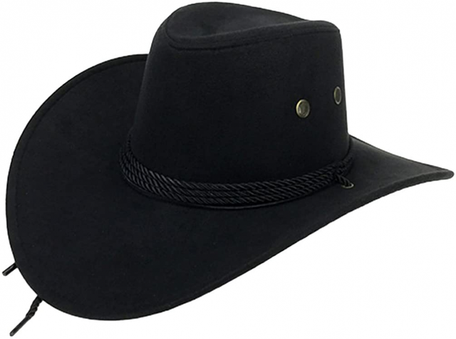 UwantC Men's Faux Felt Cowboy Hat 