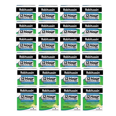 Robitussin12 Hour Cough & Mucus Relief maximum strength (24 pk) of 8 tabs 3/24