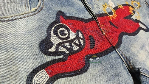 NWTBBC Icecream Embroidery Running Dog Men's Jeans Size 30-40 - Picture 8 of 13