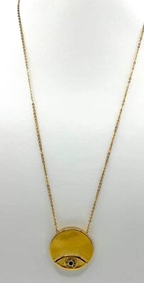 House of Harlow 1960 Gold Plated large evil eye w/ black and white crystals - Image 1 of 3