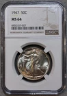 1947 Walking Liberty Half Dollar 50C NGC MS64