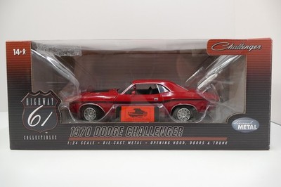 Highway 61 1:24 1970 Dodge Challenger RT 40th Anniversary Car Red Black 50836
