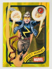 2025 Topps Chrome Marvel 1st Appearance #88 CADET MARVEL Yellow Lava Refractor