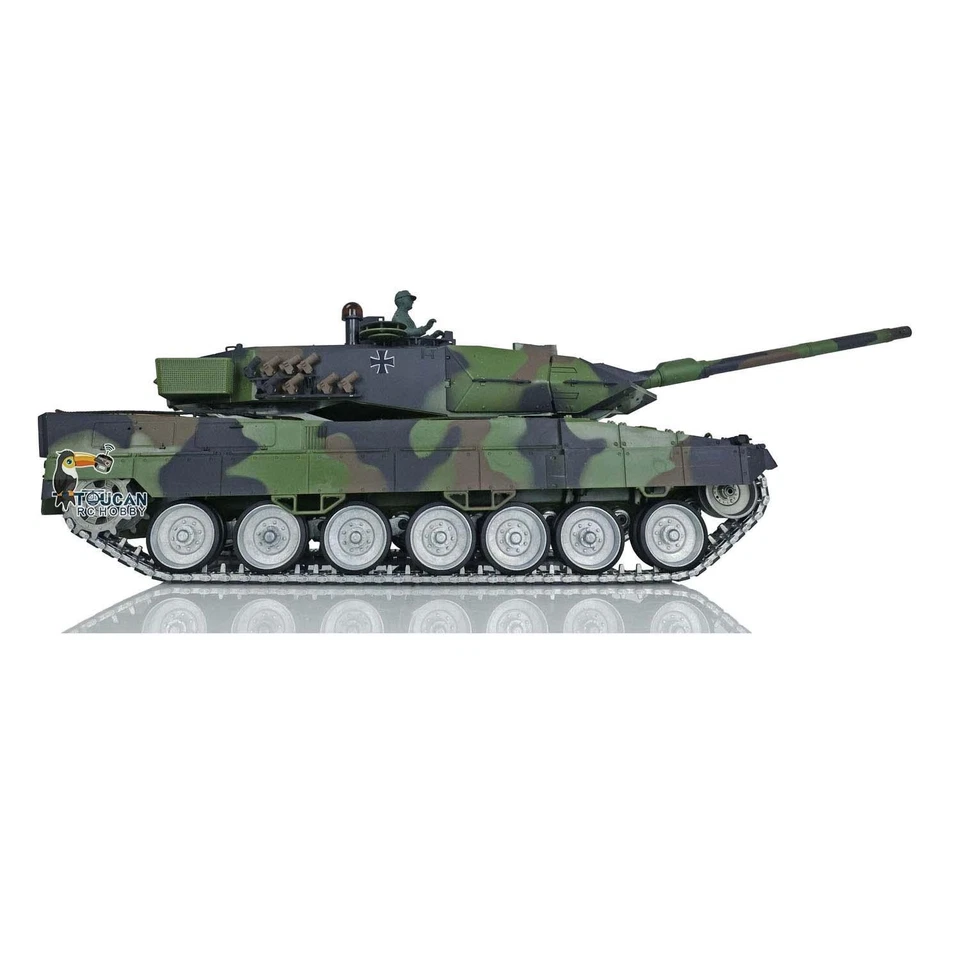 Henglong 1/16 7.0 RC Tanks 3889 Leopard2A6 W/ Rubbers Barrel Recoil Metal Track - Image 3 of 4
