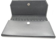 Penvelope Style 12-Pen Black Fountain Pen Storage Carry Case - New