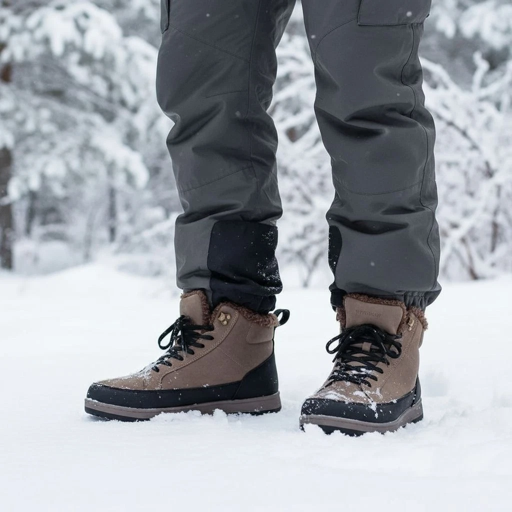 Weatherproof 13 Men Winter Boots Logjam Shearling Lace-up Outdoor Snow Shoes