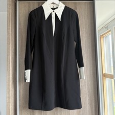 Brand New Mint Velvet Black Dress with White Collar Size 12 (£140)