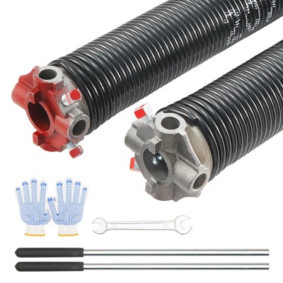 Garage Door Torsion Springs Pair of 0.207 x 2 x 22inch with Winding Bars
