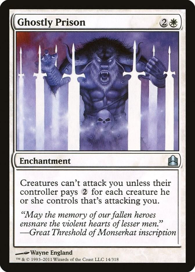 Ghostly Prison 14 Uncommon Commander Magic: The Gathering NM/M