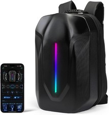 LED Backpack Helmet Bag Motorcycle Backpacks For Men Hardshell Reflective Backpa