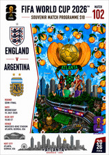 2026 England Argentina  World Cup Semi-Final USA SOUVENIR Programme 15 July