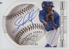 2014 Panini National Treasures 53/99 Salvador Perez #84 Auto 1rt7