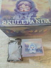 Authentic Pop Mart Skullpanda L'Impressionnisme Vinyl Plush  Pendant Dew .