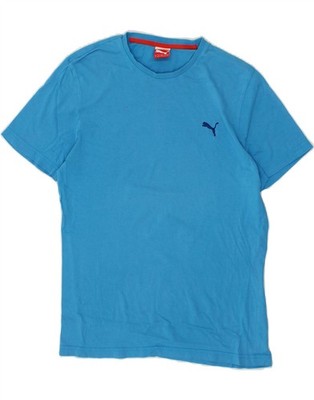 Puma Herren T-Shirt Oberteil mittelblau Baumwolle MN03
