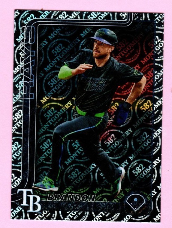 2025 Topps Motgomery Foil #153 Brandon Lowe - Tampa Bay Rays