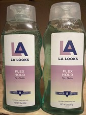 2x LA Looks FLEX HOLD Level 8 Hold Flexible Hair Gel, Alcohol Free, 20oz