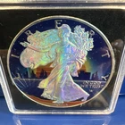 2023 Vaporwave Silver Eagle Iconmint RARE #018/150 Color Metallic & Holo