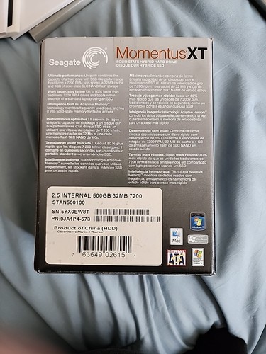 Seagate Momentus XT 500GB 2.5 Inch SATA SSHD Solid State Hybrid Drive - Afbeelding 2 van 3