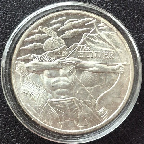 2016 1Oz .999 FINE SILVER *THE INDIAN HUNTER* ROUND