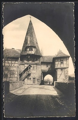 Iphofen, Blick aufs Rödelseer Tor, Ansichtskarte 