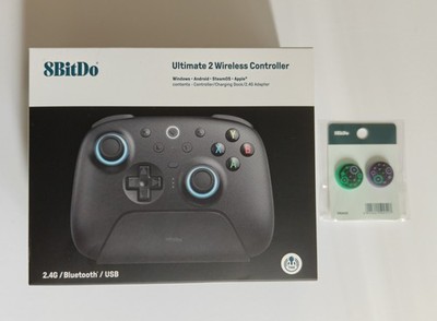 8Bitdo Ultimate 2 Wireless Gaming Controller Silicone Thumb Grip Caps Bundle
