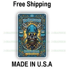 The Electrician Skilled Trade Vinyl Decal Sticker Tarot Card Union B