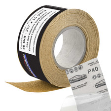 Premium 40 Grit PSA Gold Longboard Sandpaper, 2-3/4" Wide Continuous 10 Yard ...