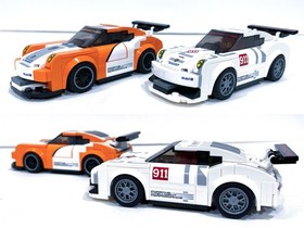 USED LEGO SPEED CHAMPIONS 75912 PORSCHE 911 GT FINISH LINE RETIRED W/ BOX MANUAL