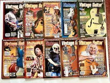 Lot of 10 Vintage Guitar Magazines 2010 Hendrix Santana Garcia Lee Miller PRS