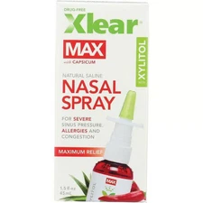 Xlear Max Natural Saline Nasal Spray with Xylitol 1.5 fl oz Spray