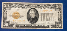 1928 $20 Gold Certificate Note,Gold Seal, Circ VF,Nice
