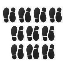 10 Pairs Floor Stickers: PVC Feet Floor Stickers - Shoe Footprints Decals For