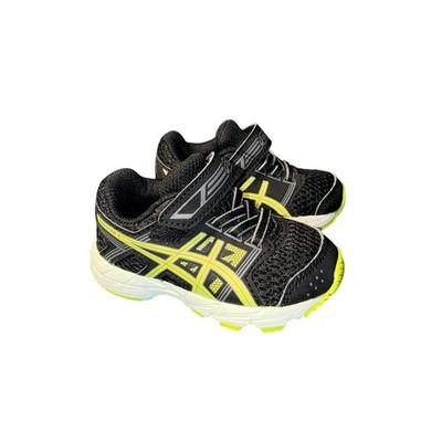 ASICS Pre Contend 4 Black Volt Green Infant Toddler 4C Sneakers C815N