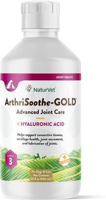 Naturvet Arthrisoothe-Gold Level 3 Advanced Joint Care for Dogs and Cats, 32 Oz 