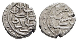 FITZ Coin Ottoman Türkiye Sultan Mehmed II Silver Akce Edirne 886H Islam AWA182
