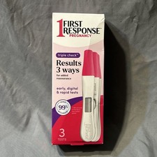 First Response Triple Check Pregnancy Test 3 Count 1 Pack New EXP 5/26