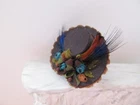 Artisan Summerlots Ladies Hat Peacock Feathers Roses  Dollhouse Miniature 1:12