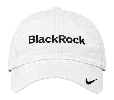 RARE NWT 100% Authentic BlackRock Asset Management Nike Hat / Cap White