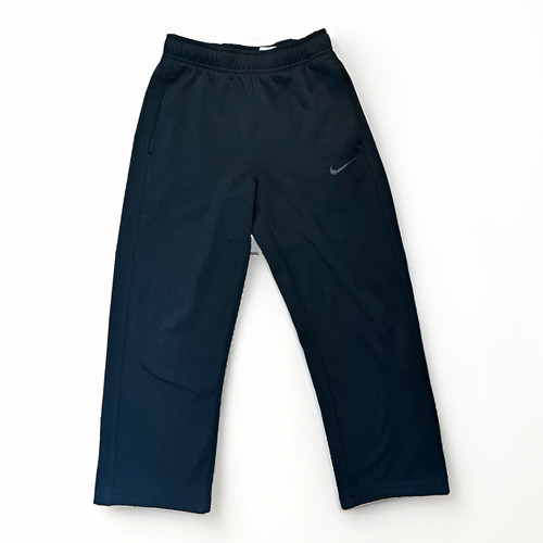 Nike Therma-FIT Kids Sweatpants M Regular Black Fleece Drawstring Elastic Waist