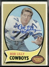 1970 Topps Bob Lilly Auto Dallas Cowboys #87