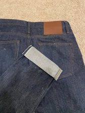 The Unbranded Brand Mens Selvedge Denim Button Fly Jeans Skinny 32x33