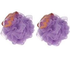 2- Exfoliating Shower Loofahs Mesh Poufs SPA Bath Sponges Lufa for Body Wash