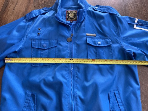 Live Mechanics Bomber Jacket 37 Full Zip Blue Mens XL Excellent - Picture 12 of 12