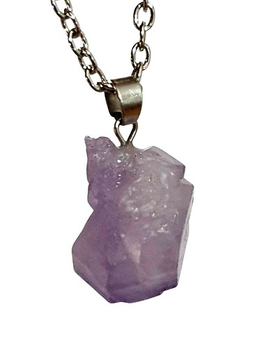 Raw Amethyst Necklace Crystal Pendant Healing Stone Chakra Reiki High Quality - Picture 12 of 12