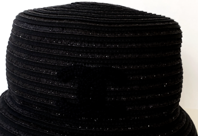 【CHANEL】バケットハット Used CHANEL(シャネル) ココマーク刺繍 コットン バケットハット ブラック