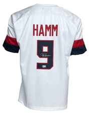 Mia Hamm UNWST Autographed Pro Style White Jersey BAS Authenticated