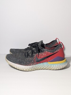 Nike Epic React Flyknit 2 Black Black-Hyper Jade Red Mens Sz 13 BQ8928 007