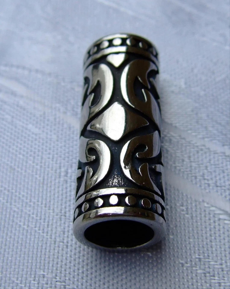 EDELSTAHL GROß LOCH - PERLE - BEADS - ARMBÄNDER - KETTEN - BARTSCHMUCK 9MM LÖCH - Bild 2 von 3