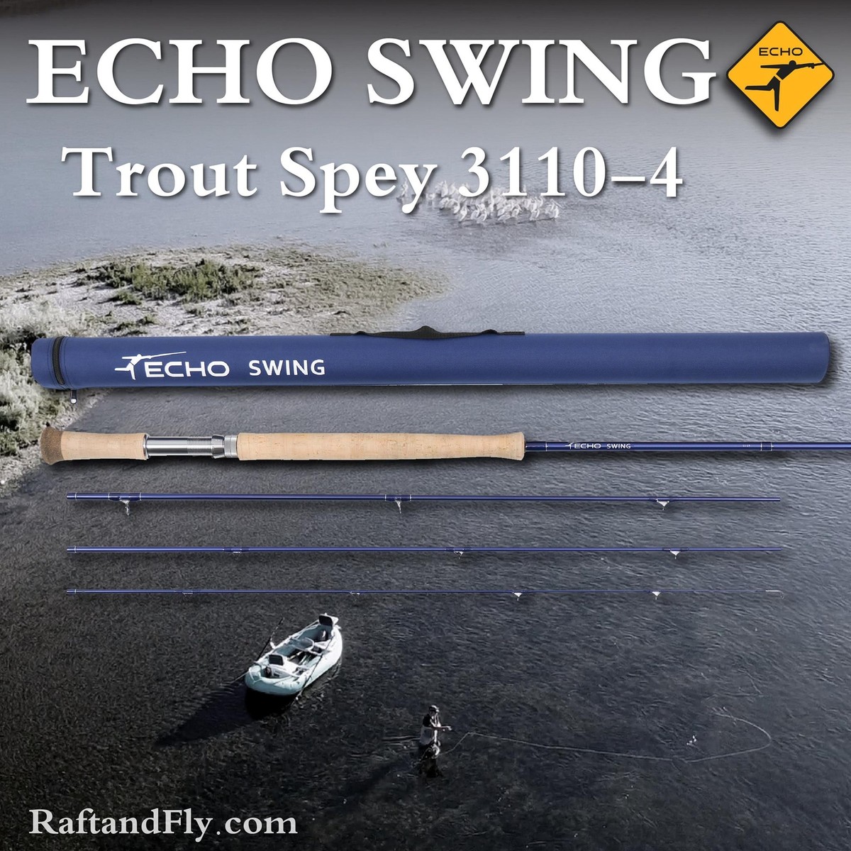 Echo Swing 3wt Trout Spey Rod 3110-4 Lifetime Warranty FREE